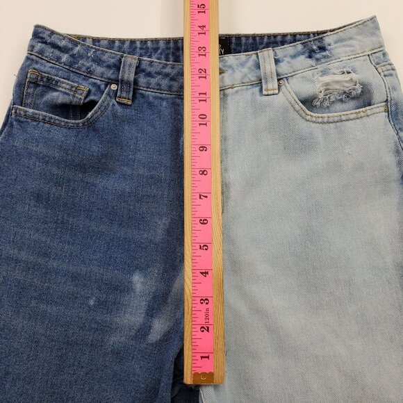 Simple Society Womens High-Waisted Half Bleached Boyfriend Jeans Size 11/30 - Picture 10 of 12